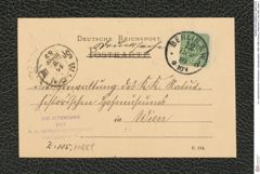 k.k. naturhistorisches Hofmuseum, Intendanzakten 1885-1896 (Hauer), Aktenzahl Z.105/1889, Seite 1